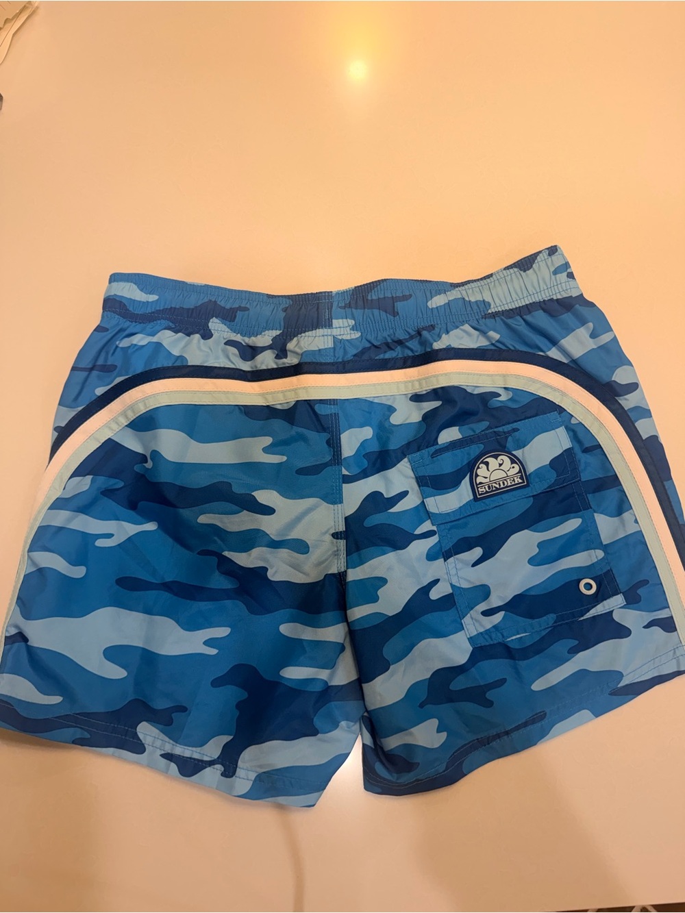 Sundek Blue Camo Swim Trunks 14 inch! Excellent used condition! Small - Picture 4 of 6